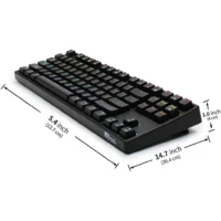 RK ROYAL KLUDGE Sink87G Wireless TKL Mechanical Gaming Keyboard, No Numpad Compact 2.4G RGB Wireless Keyboard with Tacti
