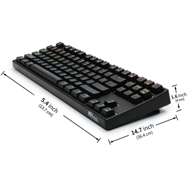 RK ROYAL KLUDGE Sink87G Wireless TKL Mechanical Gaming Keyboard, No Numpad Compact 2.4G RGB Wireless Keyboard with Tacti