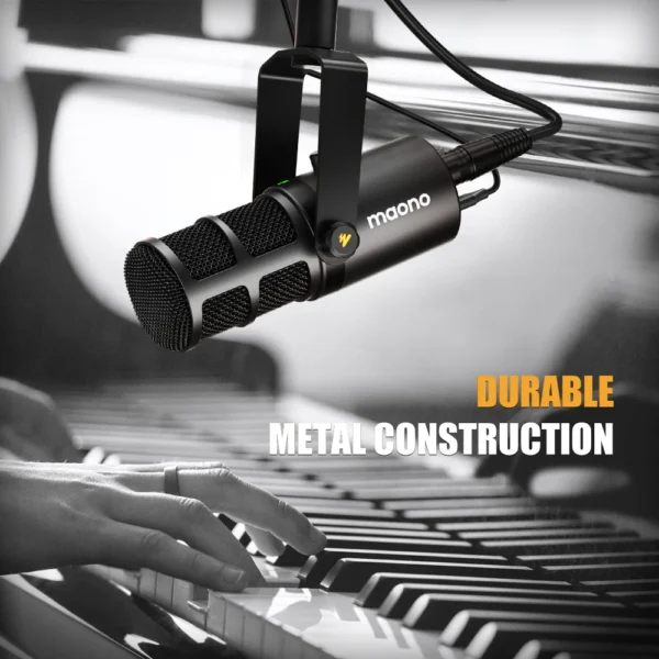 A0c92e2d7bba041d8b572385dba37a7cfx.webp maono PD400X USB/XLR Dynamic Microphone All Metal With One-Touch Mute Headphone Jack And Volume Control For Podcasting Streaming