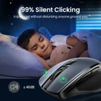 A451c8d5b8b8042c38fb9f345d8795af3p.webp UGREEN Wireless Mouse Bluetooth5.0 Mouse Ergonomic 4000DPI 6 Mute Buttons Mouse For MacBook Tablet Laptops Computer PC 2.4G Mice