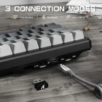 S08eab6b0afc1489abb87143d00d96864J.webp Attack Shark X66 Gasket Wireless Mechanical Gaming Keyboard with Volume Knob RGB Backlit Side Printed PBT Keycaps