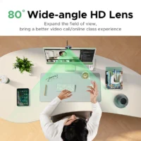 S0e77fe557a144db2a856ae87ef156d5f8.webp UGREEN 2K Webcam with Microphone, Full HD USB Web Camera, Adjustable FOV, Auto Light Correction, Video Webcam for Streaming