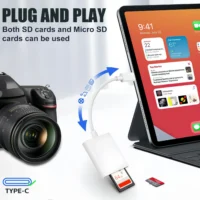 S11707a6b29db40e59b1993c6678006c3J.webp USB C SD Card Reader, Type C SD Card Reader, Supports SD and MicroSD Memory Card Adapters