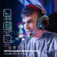 FIFINE Headset,3.5 mm jack&USB Headphone with 7.1 Surround Sound/volum control/Mute switch for PC/MAC/PS4/PS5 Mixer-H9