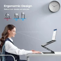 Phone Tablet Stand Adjustable Aluminum Alloy laptop Tablet up to 17 "Laptop Portable Folding stand Cooling stand support
