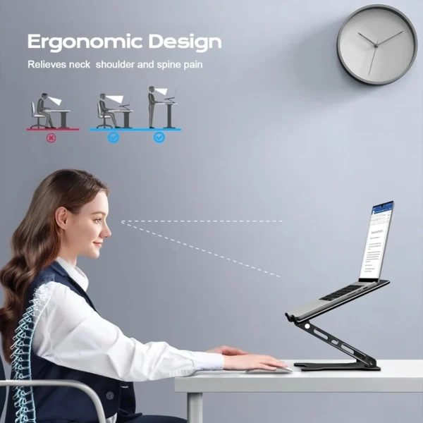 Phone Tablet Stand Adjustable Aluminum Alloy laptop Tablet up to 17 "Laptop Portable Folding stand Cooling stand support
