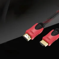 High Speed HDMI-Compatible Cable 1.5m 3m 5m HDTV Black And Red Braided 1.4V Cable High Speed TV Data Computer Monitor Support 3D