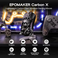 S45525163d9b646deaa9025ff59c47f97f.webp EPOMAKER Carbon X Wired/2.4G/BT Wireless Gaming Mouse 400 to 30,000 DPI Adjustable with PAW3950 Sensor for PC/Mac/Linux
