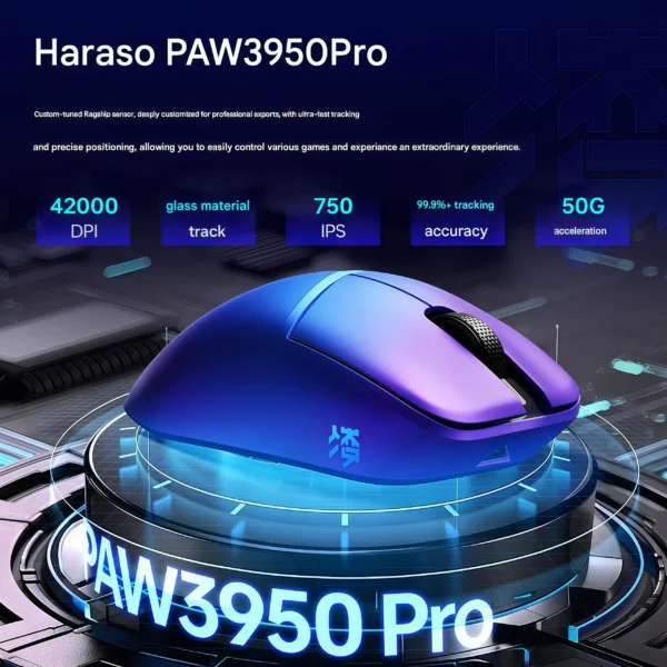 S560d109e63344a7aa679b206138e3900l.webp ThundeRobot MLX lightweight gaming mouse e-sports office wired + 2.4G overclocking competitive dual 8k original phase PAW3950