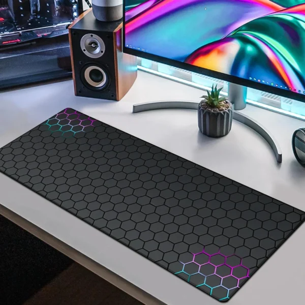 Geometry Gaming Mouse Pad Large with Stitched Edge Non-Slip Rubber Base Extended Desk Mat XXL Office Computer Keyboard Mousepad