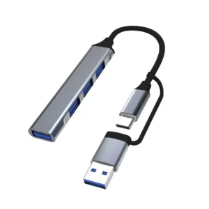 S8a3be4a53d454e3f9cccde149b696713I.webp USB C Hub USB Hub 3.0, Aluminum 4 in 1 USB Extender, USB Splitter with USB 3.0, 3 X USB 2.0 and 1 USB C Ports USB Distributor