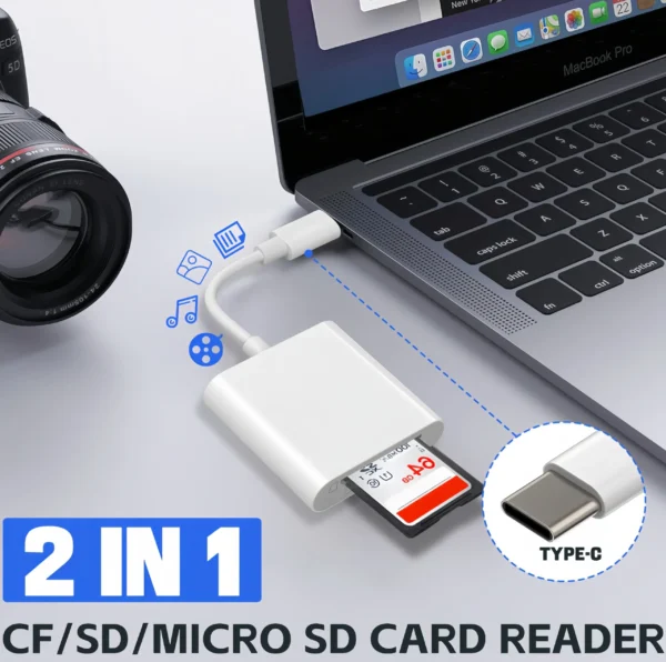 S8b2c934d472b4f60a6cbb89d0b60a48b4.webp USB C SD Card Reader, Type C SD Card Reader, Supports SD and MicroSD Memory Card Adapters