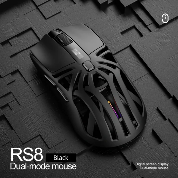 S91b907b9bfcd4dc6956984820c24bfe7W.webp SmailWolf RS8 Bluetooth wireless 2.4g gaming mouse triple-mode lightweight e-sports gaming 1K return rate 10000DPI computer