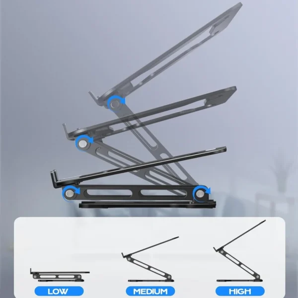 Phone Tablet Stand Adjustable Aluminum Alloy laptop Tablet up to 17 "Laptop Portable Folding stand Cooling stand support