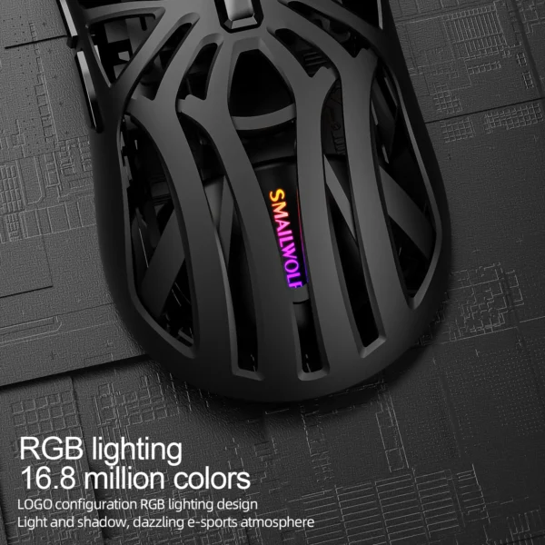 S9e7e3ed999b34a2d949176439ad864b68.webp SmailWolf RS8 Bluetooth wireless 2.4g gaming mouse triple-mode lightweight e-sports gaming 1K return rate 10000DPI computer