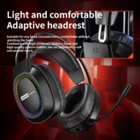 Sa827cf964abf46fa874208aea14b46328.webp Lenovo Over-Ear Headphones with Microphone, Gaming Headphones with Rgb Lighting, Cool Lights, Suitable for Desktop Computers and Laptops