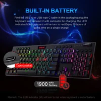 Sbd246b57f1354094bc556d3f24cade0f3.webp REDRAGON Horus K618 RGB support Bluetooth 5.0 wireless USB 2.4G 3 mode Mechanical Gaming Keyboard 104 Keys for Compute PC Laptop