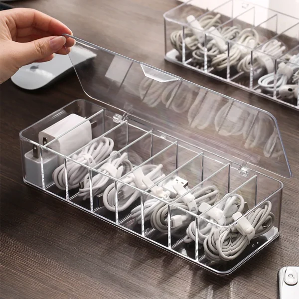 Dust-proof storage cable , desktop data box, mobile phone charging cable and power cord organizer