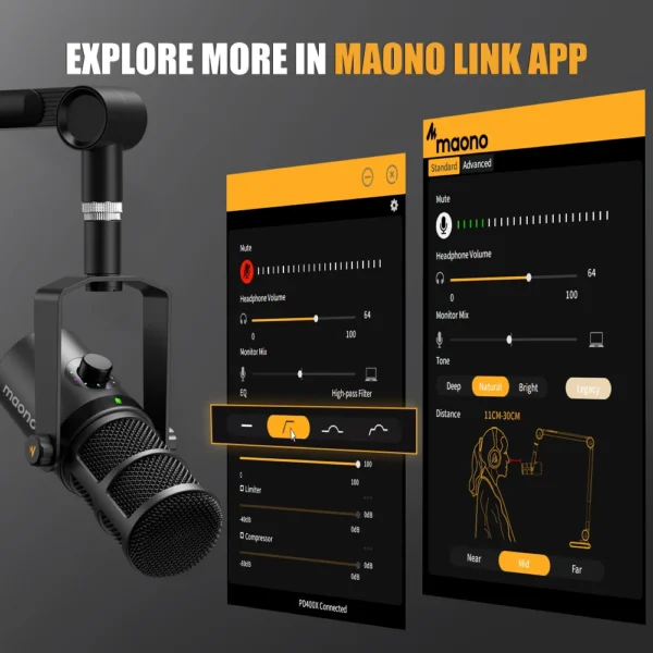 Sd454e30c2c744fc5b4a8170e5df95900n.webp maono PD400X USB/XLR Dynamic Microphone All Metal With One-Touch Mute Headphone Jack And Volume Control For Podcasting Streaming