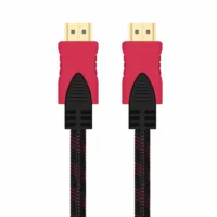 High Speed HDMI-Compatible Cable 1.5m 3m 5m HDTV Black And Red Braided 1.4V Cable High Speed TV Data Computer Monitor Support 3D