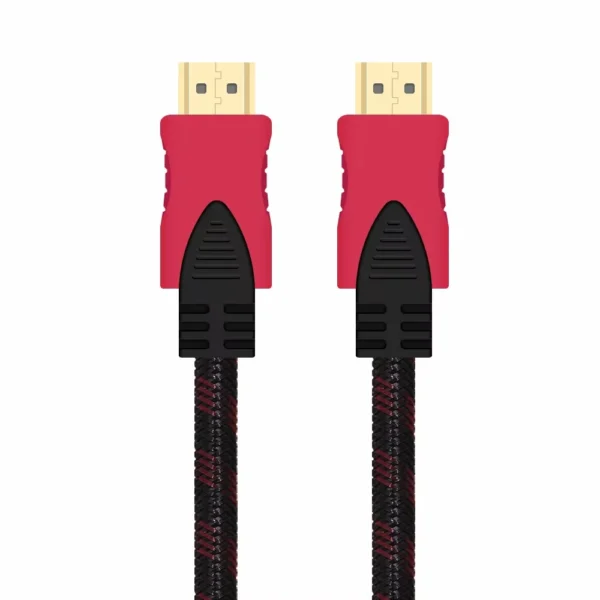 High Speed HDMI-Compatible Cable 1.5m 3m 5m HDTV Black And Red Braided 1.4V Cable High Speed TV Data Computer Monitor Support 3D