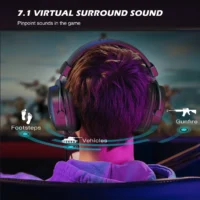 FIFINE Headset,3.5 mm jack&USB Headphone with 7.1 Surround Sound/volum control/Mute switch for PC/MAC/PS4/PS5 Mixer-H9