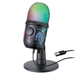 Secd8bd5d30844bb9bd67819ffcf5eefbb.webp Gaming Microphone USB Microphone for PC Condenser Podcast Mic for Studio Recording with Headphone Jack, Led, Noise Cancellation