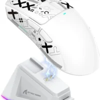 Sfdb42c26c43a4f02bb57e1c539a36bda9.webp Attack Shark X11 PAW3311 Wireless Bluetooth Mouse, 2.4G 400IPS RGB PC Gaming Mouse