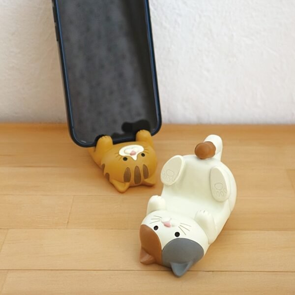 Cute Cat-Themed Desktop Phone Stand Set – 2 Pieces