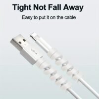 020cb1b8-22de-4b97-bd99-c28a3b169d71.jpg Grey Silicone USB Charger Cable Protector Set – 4 Pieces