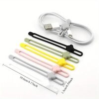 Reusable Four-Leaf Clover Silicone Cable Tie for Data Cables & Earphones