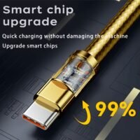 High-Current 6A USB Charging Cord with Type-C or Micro USB Options
