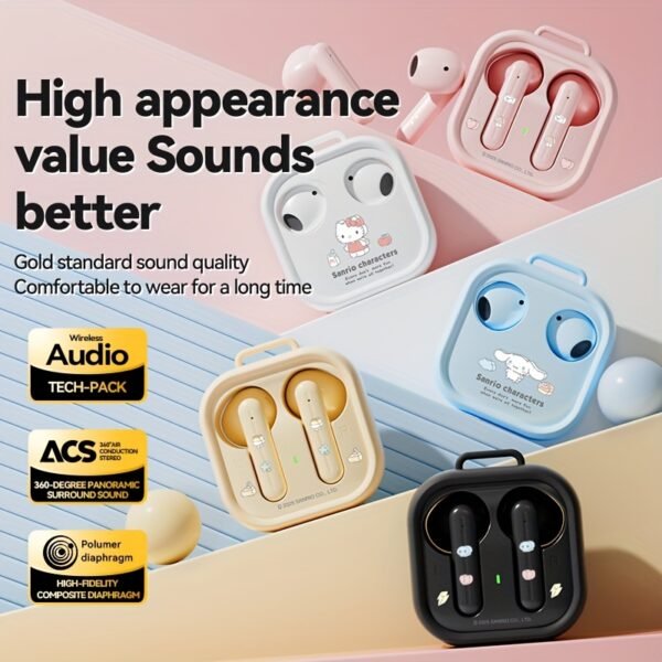 Character-Inspired Bluetooth Cat-Ear Over-Ear Headphones – Sanrio
