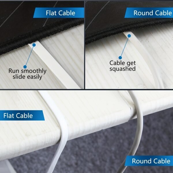 Long Flat-Profile Cat6 RJ45 Internet & Network Patch Cord
