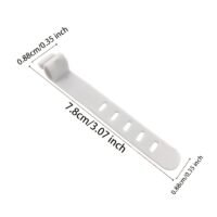 Black Reusable Silicone Data Cable Organizer Strap Set 6 Pieces