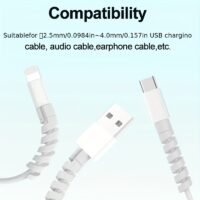 5fead41c-c42c-11f0-b1eb-0a580aa91fc4.jpg Grey Silicone USB Charger Cable Protector Set – 4 Pieces