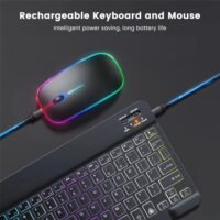 Backlit Ultra-Slim Wireless Keyboard & Mouse Combo for Tablets and Smartphones