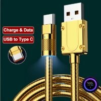 High-Current 6A USB Charging Cord with Type-C or Micro USB Options