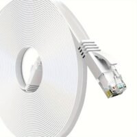 Long Flat-Profile Cat6 RJ45 Internet & Network Patch Cord