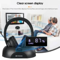 Rechargeable Wireless TV Headphones with Multi-Input Transmitter – RETEKESS TA006