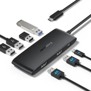 S34c01152f4444a6d80d6e7dda74920341.webp 7-Port Dual-HDMI 4K/60Hz USB-C Docking Hub Lemorele