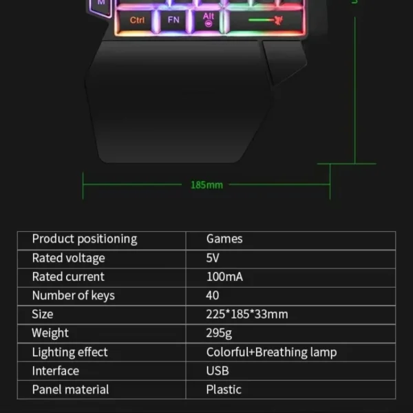 S4986a923cffb49bebe34217a68fa5d27l.webp Compact 35-Key Single-Hand USB Gaming Keypad with Backlighting