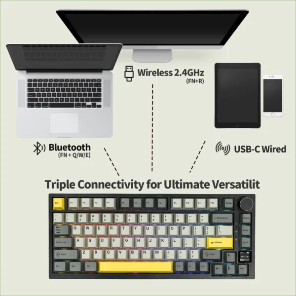 S9ded085790f0404ba1b88814f88a8b04P.webp TFT-Display Tri-Mode 75% Gasket Mechanical Keyboard – Ajazz AK820 Pro