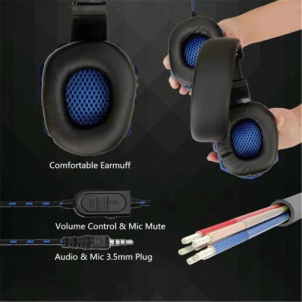 Bass Stereo Multi-Platform Gaming Headset with 120° Adjustable Microphone