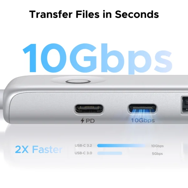 Sdb3b27c767d24b4680b7515fa812de1ak.webp 5-in-1 4K/60Hz USB-C Hub with 10Gbps USB 3.2 Gen 2 & 100W PD UGREEN