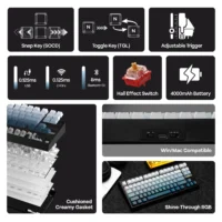 8000mAh 8K Hall Effect Gasket Keyboard with Three Connection Modes – EPOMAKER G84 HE