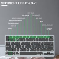 Rechargeable Silent Bluetooth & 2.4GHz Wireless Keyboard-Mouse Combo