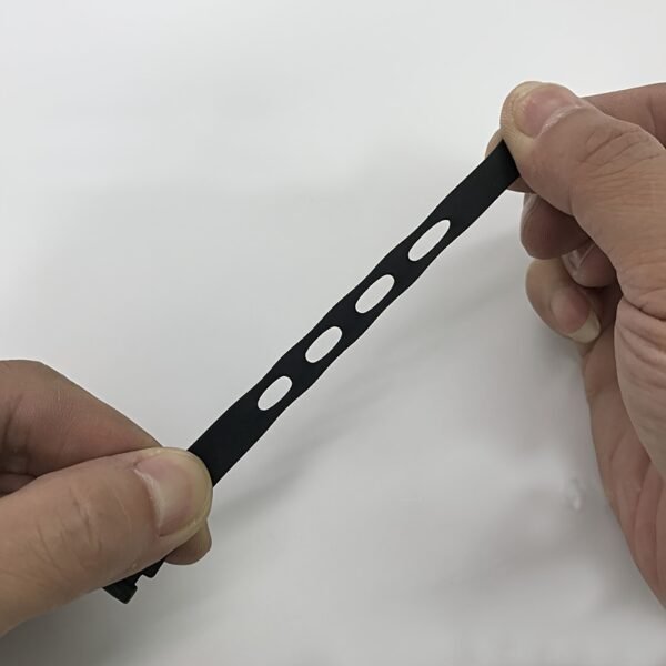 Black Reusable Silicone Data Cable Organizer Strap Set 6 Pieces