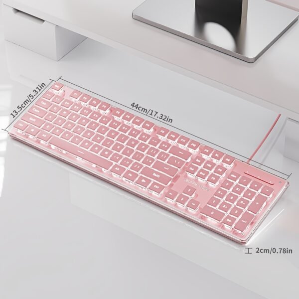 ea57dcc9-d08c-42ed-a963-f02040d9bf28.jpg Aluminum-Panel Wired Gaming Keyboard with Mechanical-Feel Keys & Backlighting – EWEADN