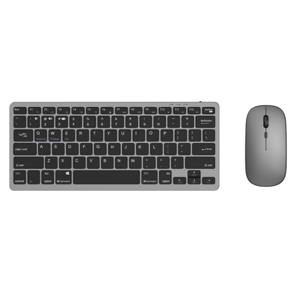 Rechargeable Silent Bluetooth & 2.4GHz Wireless Keyboard-Mouse Combo